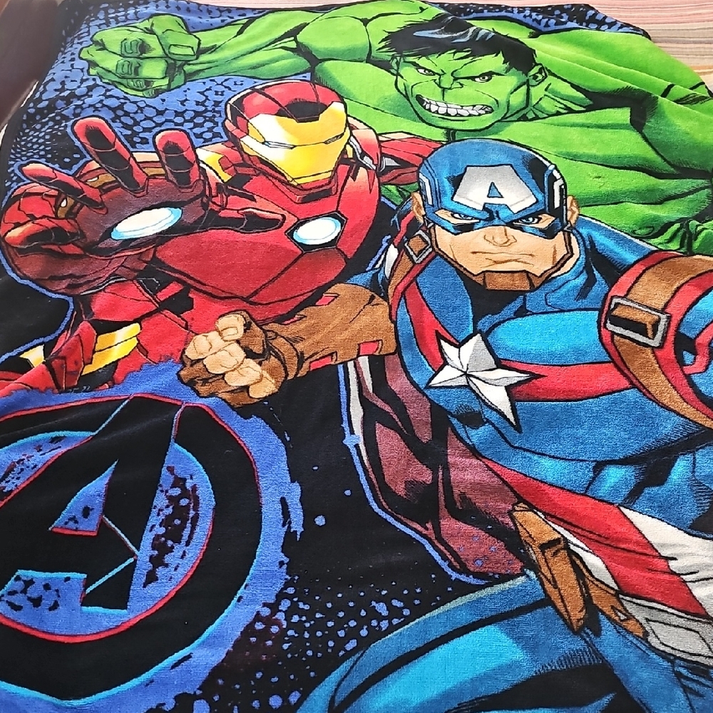 Marvel Superhero Fleece Blankets. 45" Wide X 60" Long